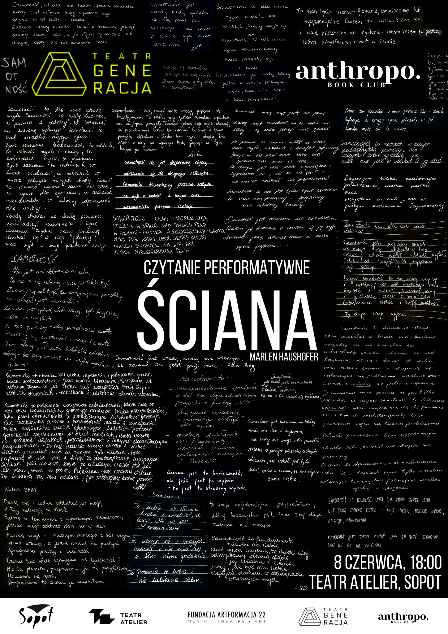 Ściana - czytanie performatywne